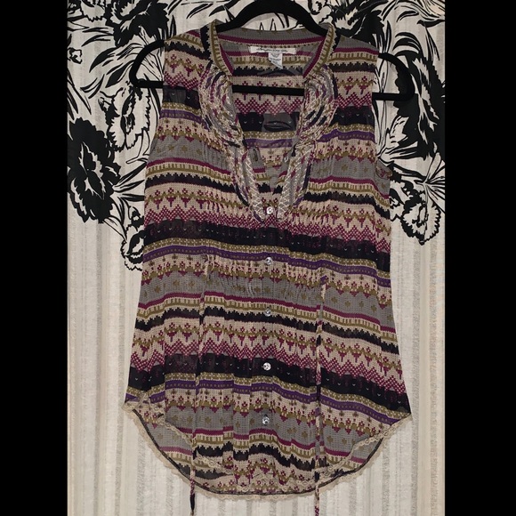 Sleeveless chiffon blouse - Picture 1 of 2